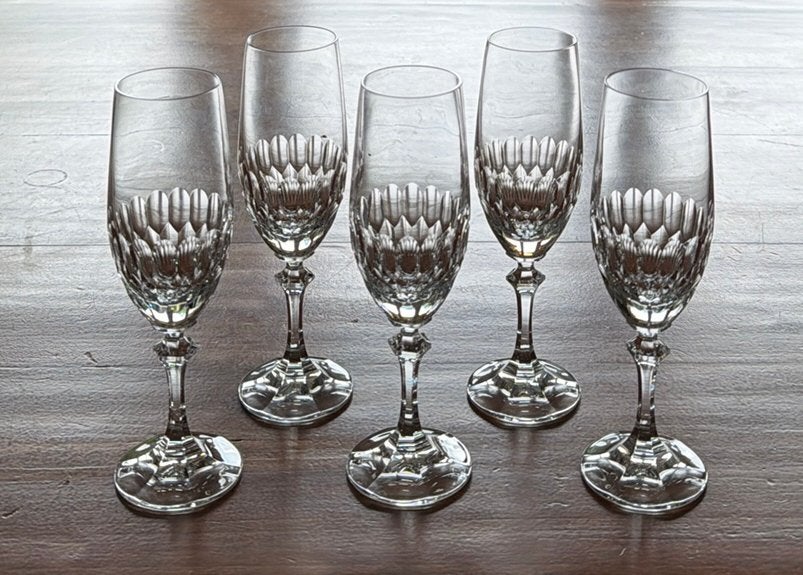 5 Schott Zwiesel kristallen champagneglazen, Verzamelen, Glas en Borrelglaasjes, Ophalen of Verzenden, Zo goed als nieuw, Overige typen