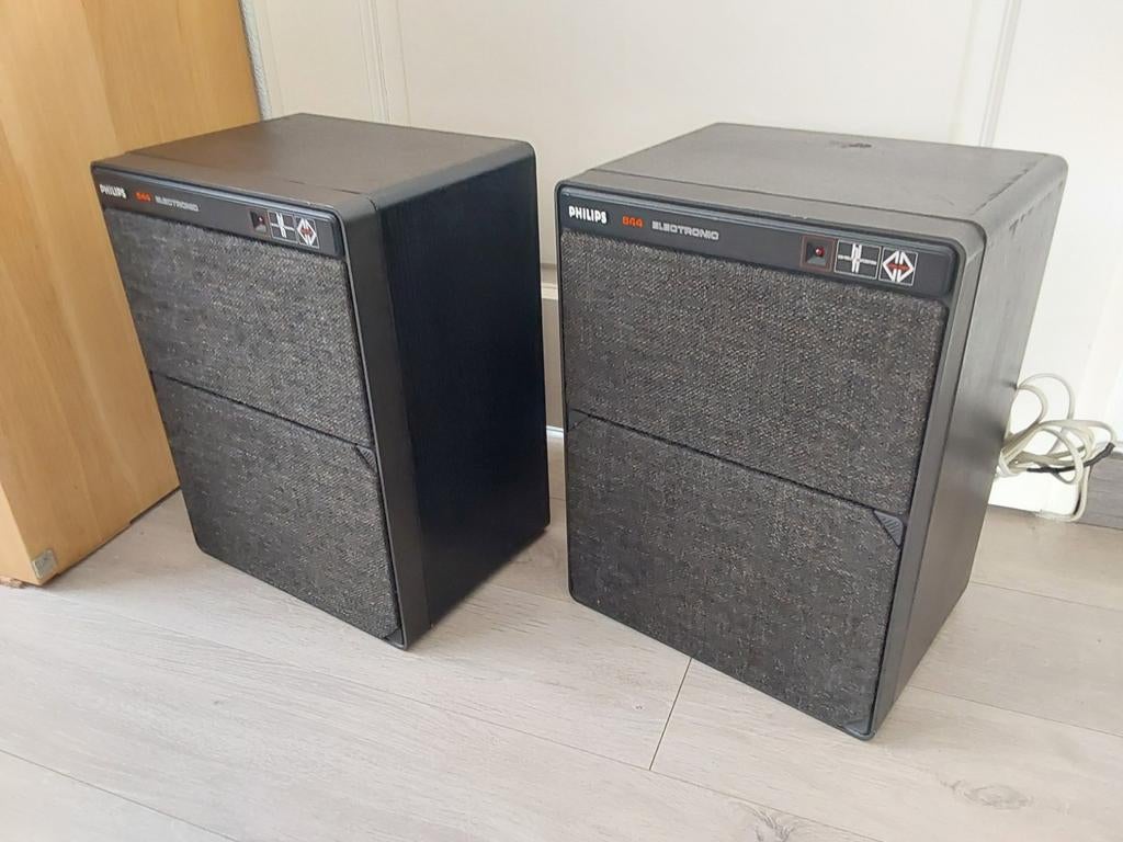 Philips MFB 544 luidsprekerset - Vintage Actieve Speakers, Ophalen, Philips, Gebruikt, 60 tot 120 watt