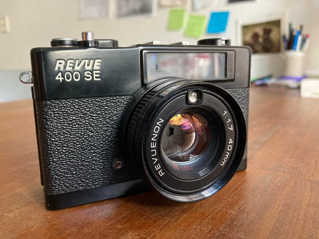Revue 400 SE Rangefinder camera + Rolletje, Audio, Tv en Foto, Fotocamera's Analoog, Ophalen of Verzenden, Zo goed als nieuw, Compact