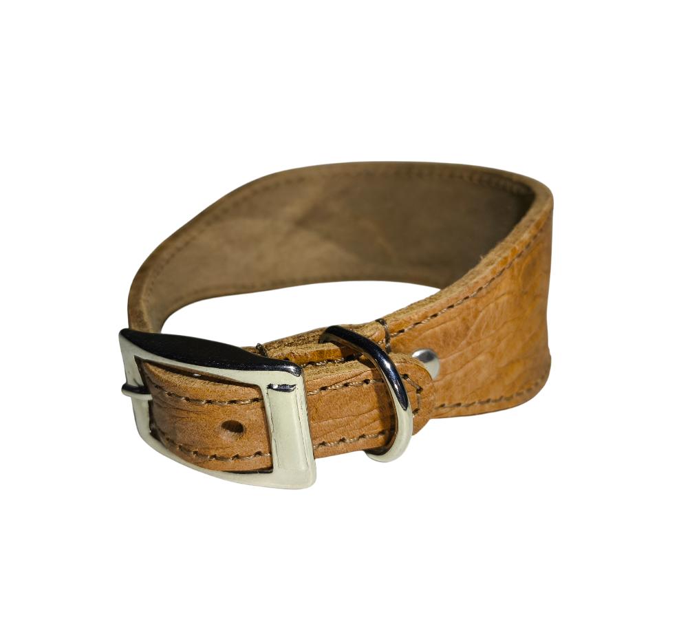 ALOKÉ Greyhound Halsband Leer S Cognac Nek 25,5-31 cm KXXXJE, Ophalen of Verzenden, Handgemaakt, Nieuw