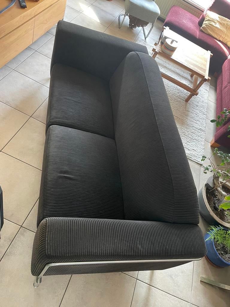 Harvink Madame B Ribstof zwart, Ophalen, 150 tot 200 cm, Tweepersoons, 75 tot 100 cm
