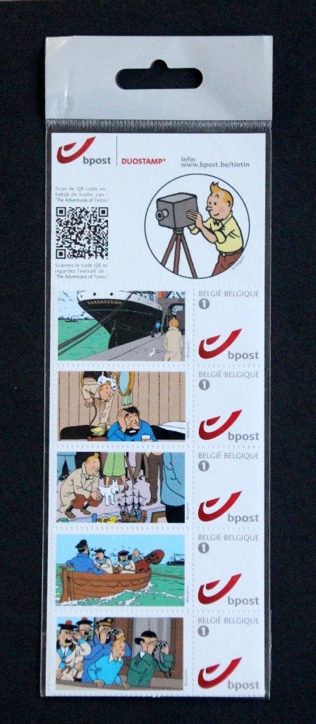 Belgie duostamps duo Kuifje Hergé Tintin 2010 in verpakking, Postzegels en Munten, Verzenden, Postfris