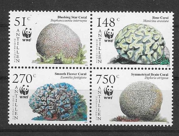 hvdhr WWF/WNF 76 koralen complete postfrisse serie 2005, Postzegels en Munten, Ophalen of Verzenden, Postfris, Dier of Natuur
