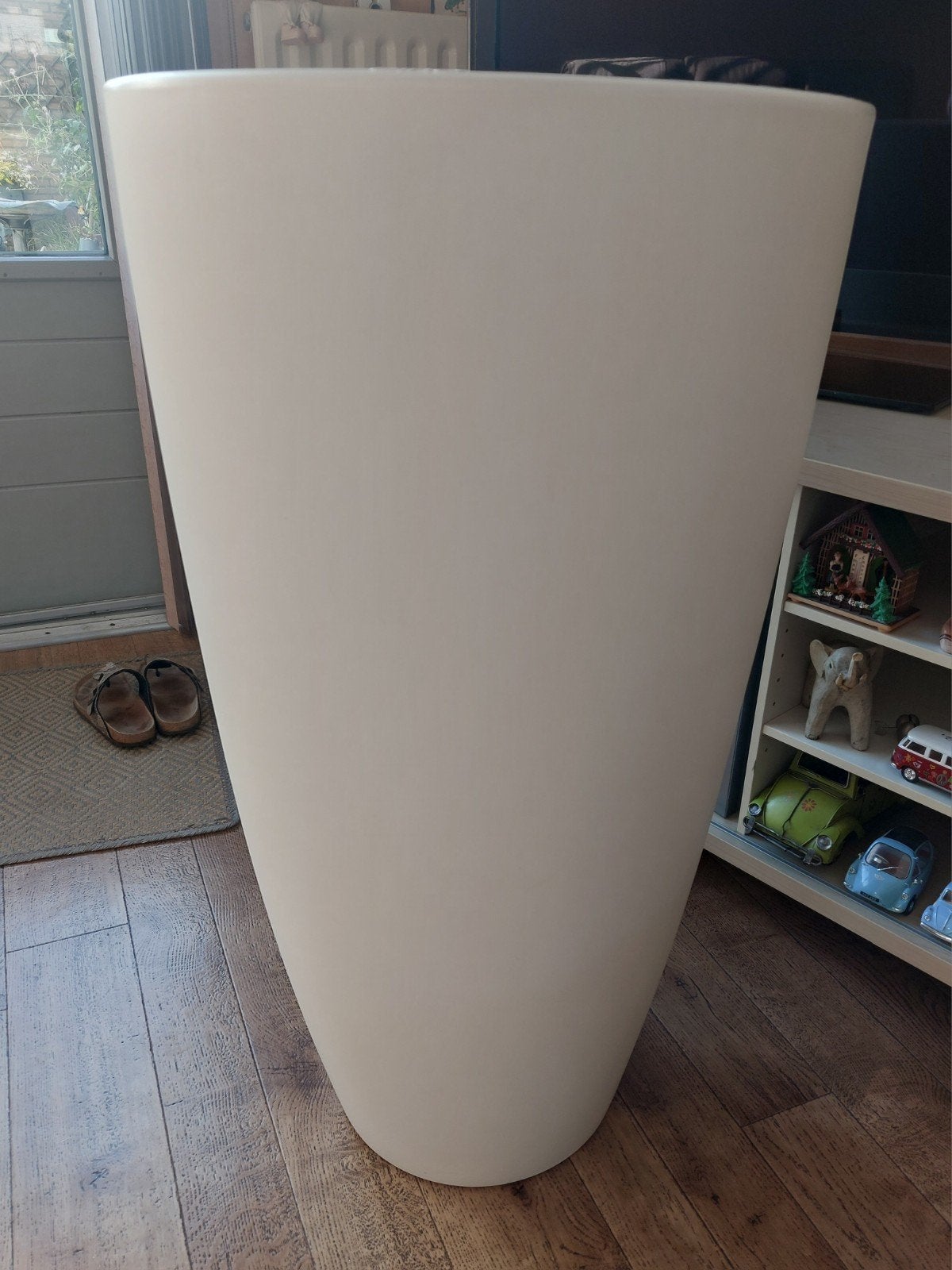 Elho bloempot wit, hoog model  z.g.a.n, Ophalen, Kunststof, Rond, Binnen