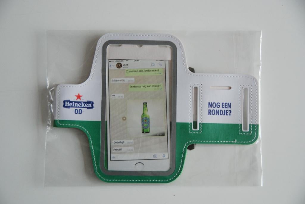 Nieuwe Heineken smartphone sportband hardlopen sportarmband, Verzenden, Nieuw, Heineken