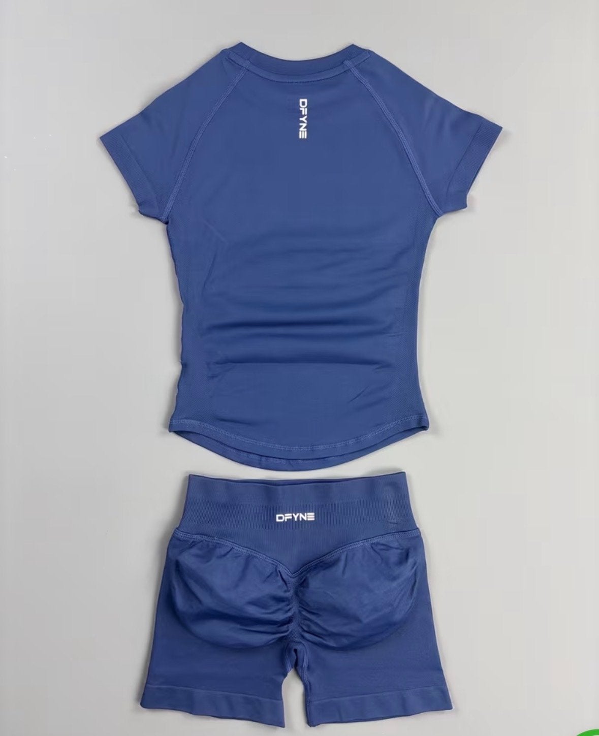 DFYNE Sportset - Top & Short - Maat S, Blauw, Nieuw, Ophalen of Verzenden, Fitness of Aerobics