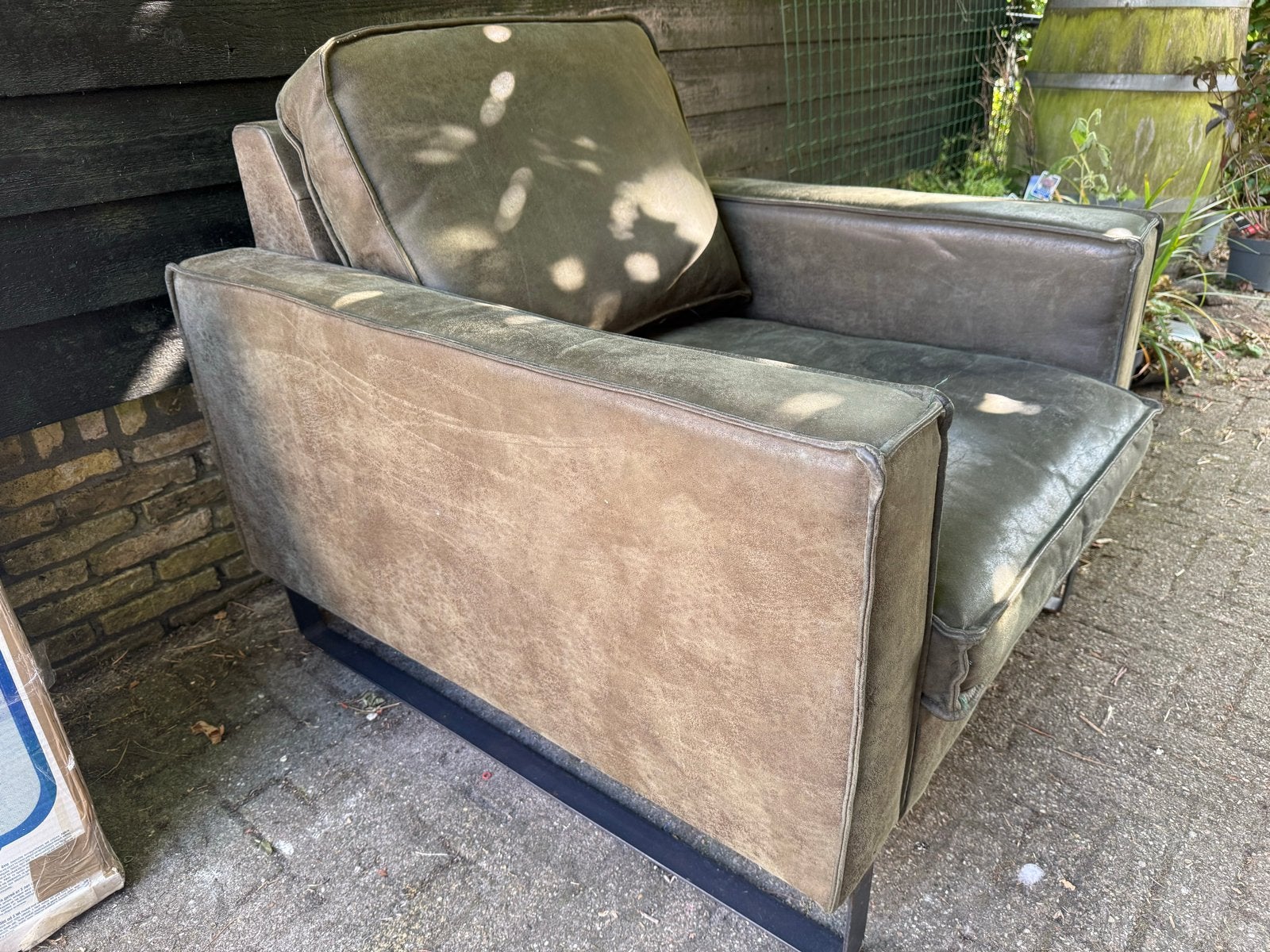Fauteuil model Pancho van Seats and Sofa's - Geruwd leer, Ophalen, Gebruikt, 75 tot 100 cm, Leer