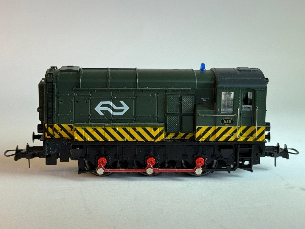 Roco 43396 H0 Dieselloc NS 633 Hippel groen schrikstrepen, Handelsnaam: Modelleisenbahn GmbH (merk Roco), Analoog, Ophalen of Verzenden
