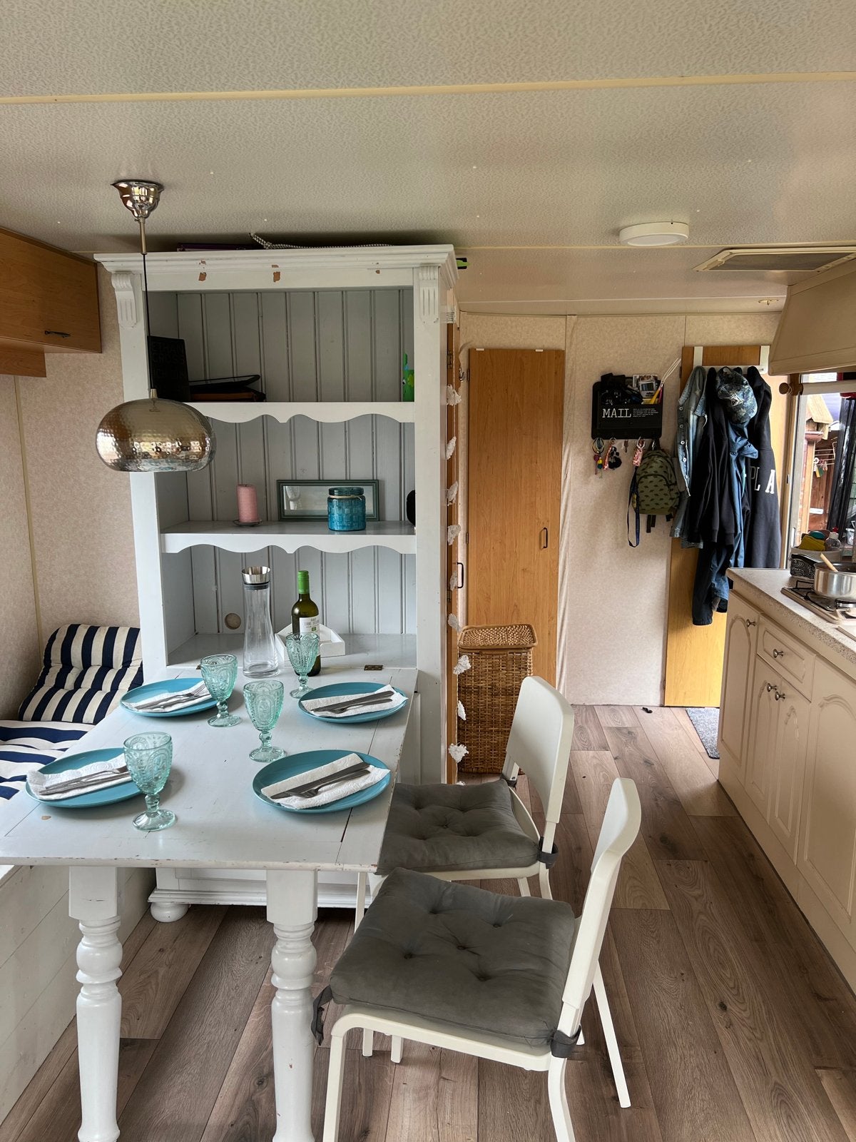 DIY eettafel met inklapbaar blad – ideaal voor chalet, Huis en Inrichting, Tafels | Eettafels, Ophalen, Gebruikt, Rechthoekig