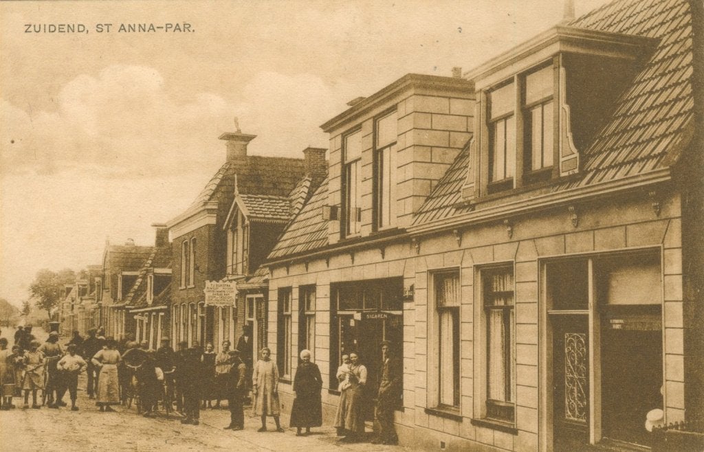 Ansichtkaart St. Annaparochie, Zuidend., Ophalen of Verzenden, Voor 1920, Gelopen, Friesland