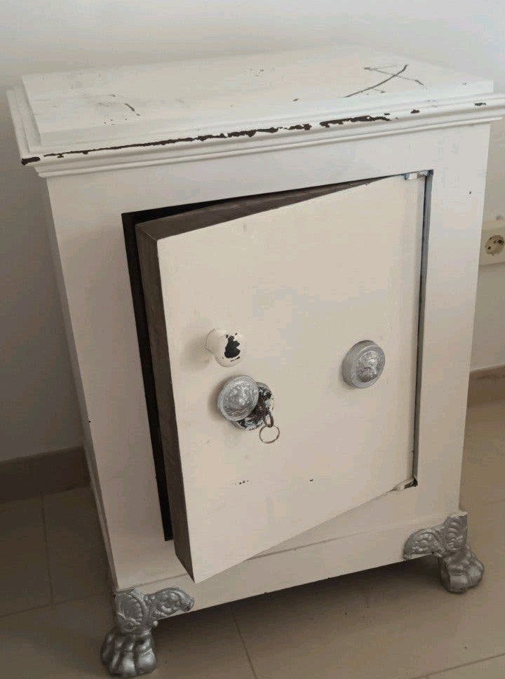 Antieke brandwerende kluis met Brahma slot h71cmxb53cmxd43cm, Ophalen, Gebruikt, Brandkast