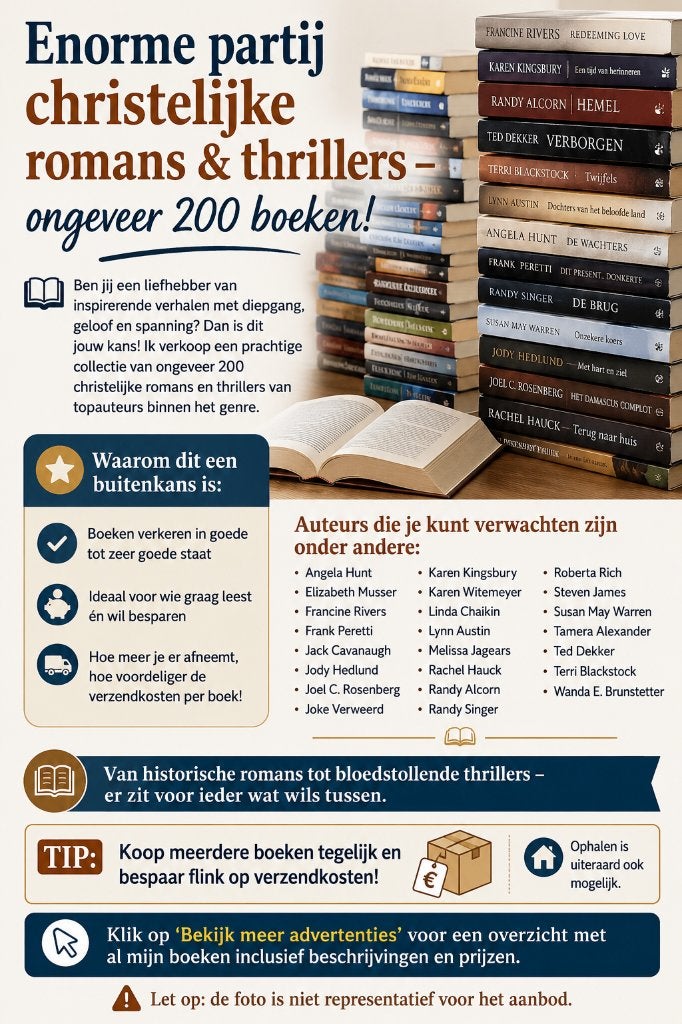 Enorme partij christelijke romans & thrillers, Boeken, Ophalen of Verzenden, Zo goed als nieuw