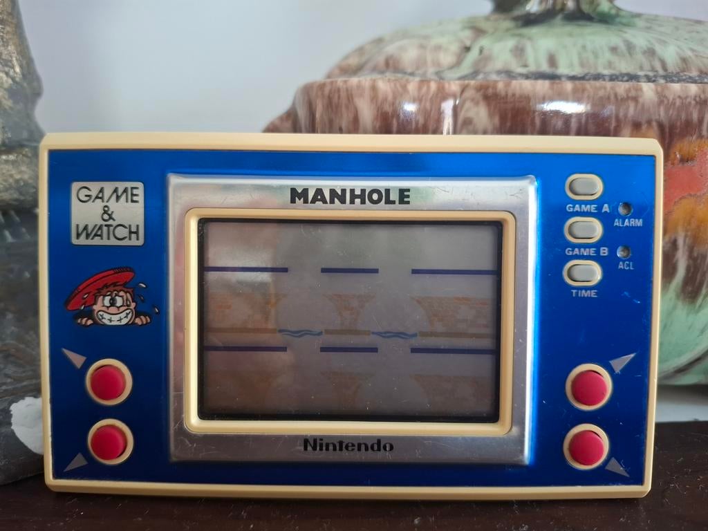 Nintendo Game & Watch Manhole (NH-103) uit 1983 - Vintage, Ophalen of Verzenden, Gebruikt, Met 1 controller