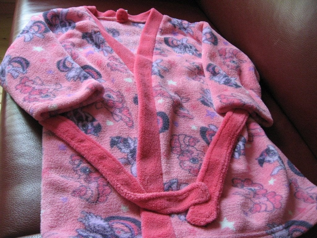 maat 98/104 meisjesbadjas ( my little pony), Ophalen of Verzenden, Gebruikt, Meisje, Nacht- of Onderkleding
