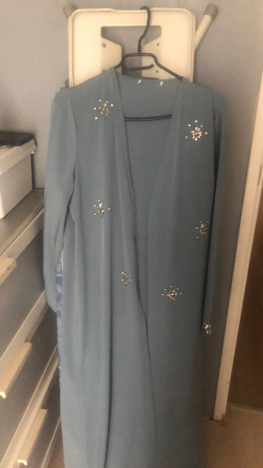 Mooie open kimono met kristalsteentjes, Ophalen of Verzenden, Zo goed als nieuw, Onder de knie