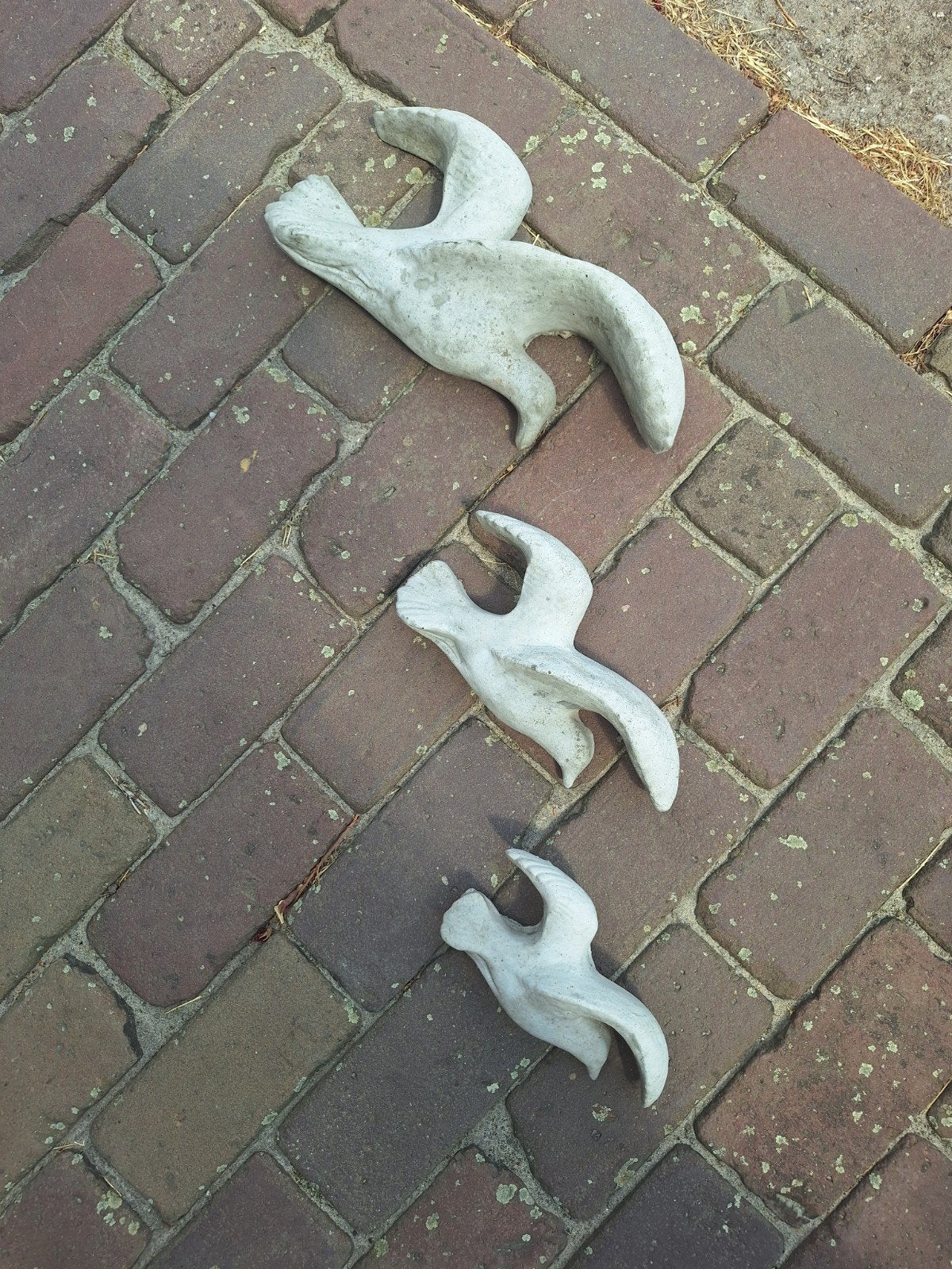 Set van 3 decoratieve betonnen vogels, Antiek en Kunst, Ophalen