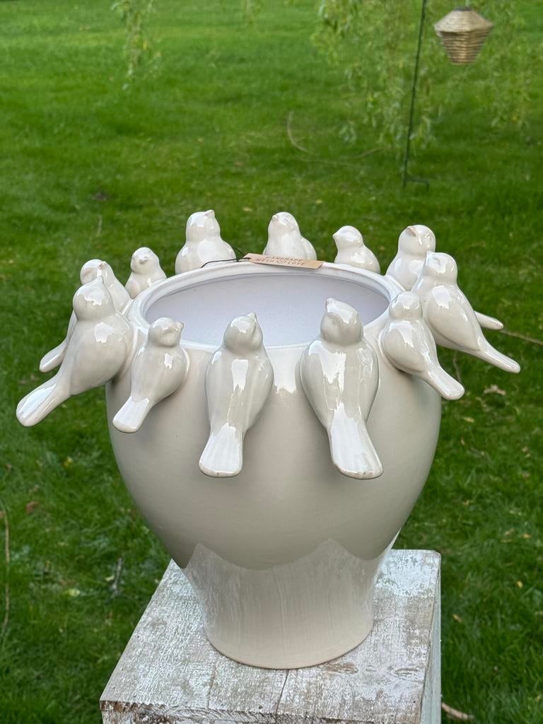 Decoratieve Vazen en Schalen met Dierenfiguren, Ophalen of Verzenden, Nieuw, Wit