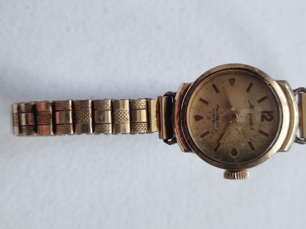 mercedes rolled gold horloge, Ophalen of Verzenden, Goud, Overige merken