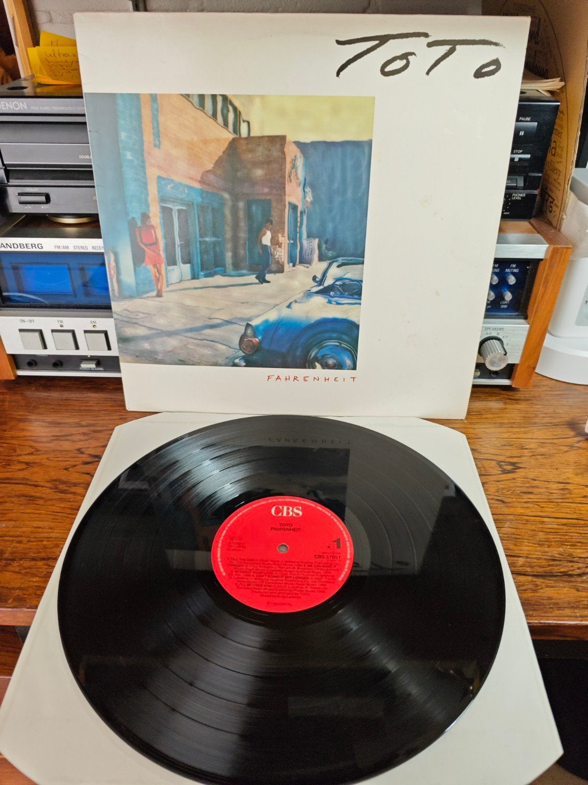 Toto - Fahrenheit LP (1986) - Poprock Vinyl, Cd's en Dvd's, Vinyl | Rock, Gebruikt, Poprock, 12 inch, Ophalen of Verzenden