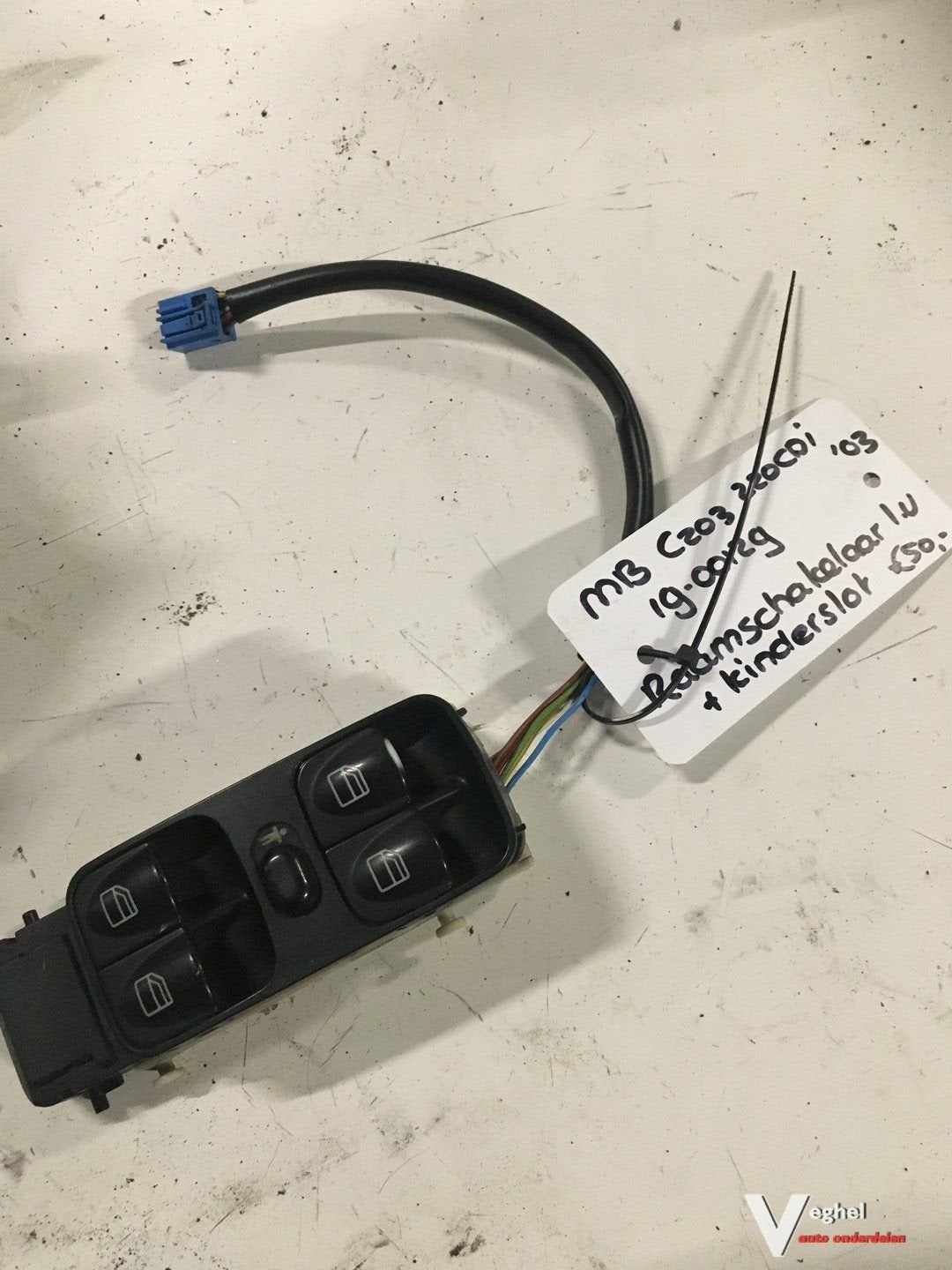 Mercedes C203 2003 Raamschakelaar Linksvoor, Gebruikt, -, -, Ophalen of Verzenden