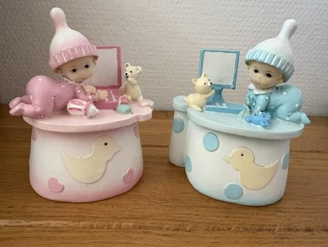 spaarpot baby puntmuts  blauw of roze per stuk, Ophalen of Verzenden, Nieuw, Steen, Aardewerk of Keramiek, Overige thema's