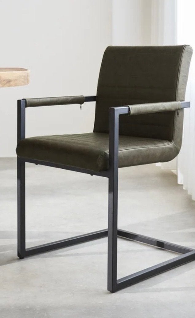 4x Nieuwe Groene Industriële Eetkamerstoelen, Ophalen, Overige kleuren, Nieuw, Vier