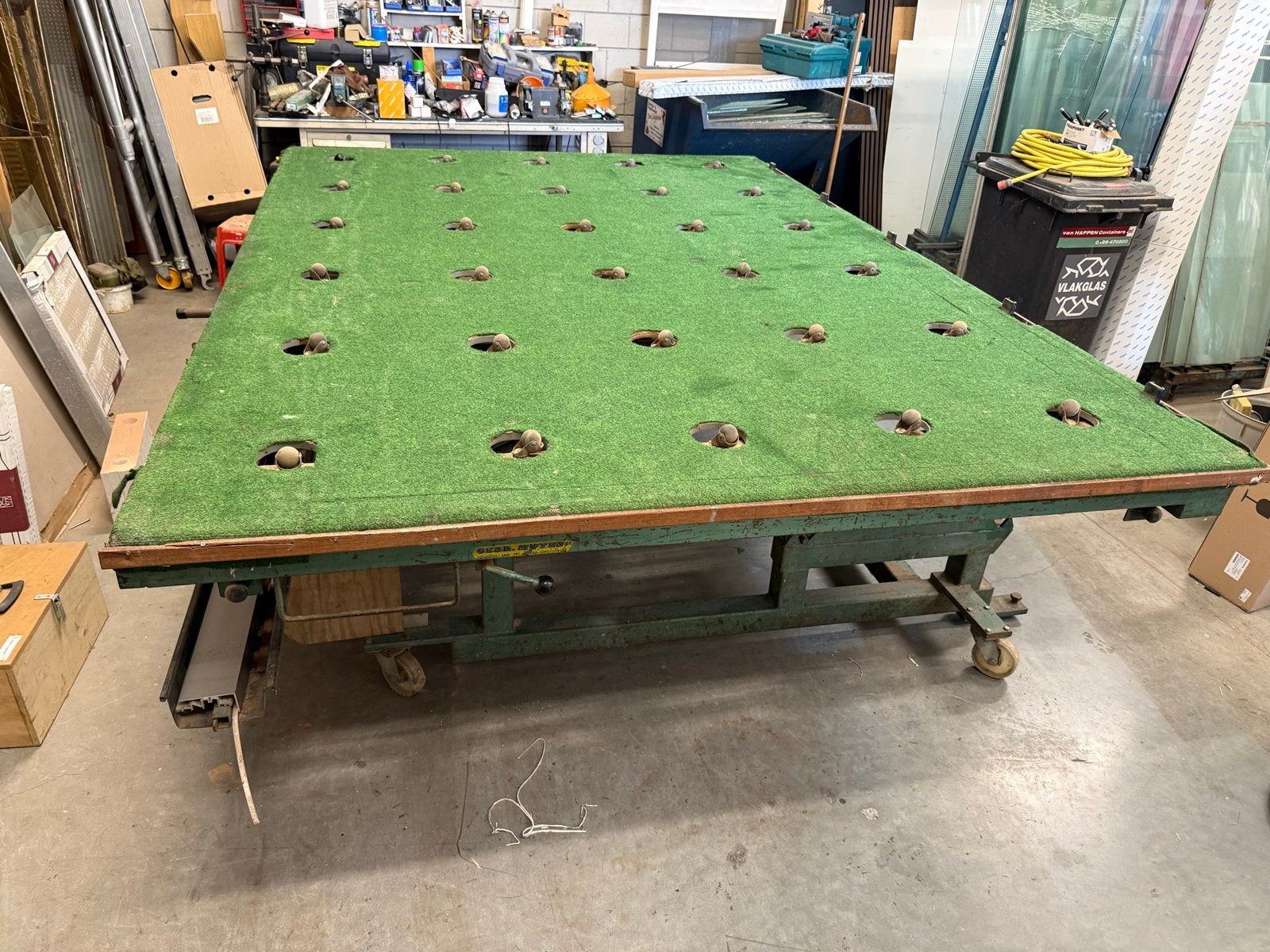 Glazen snijtafel 3200x2250 mm met kantelfunctie muyen, Ophalen