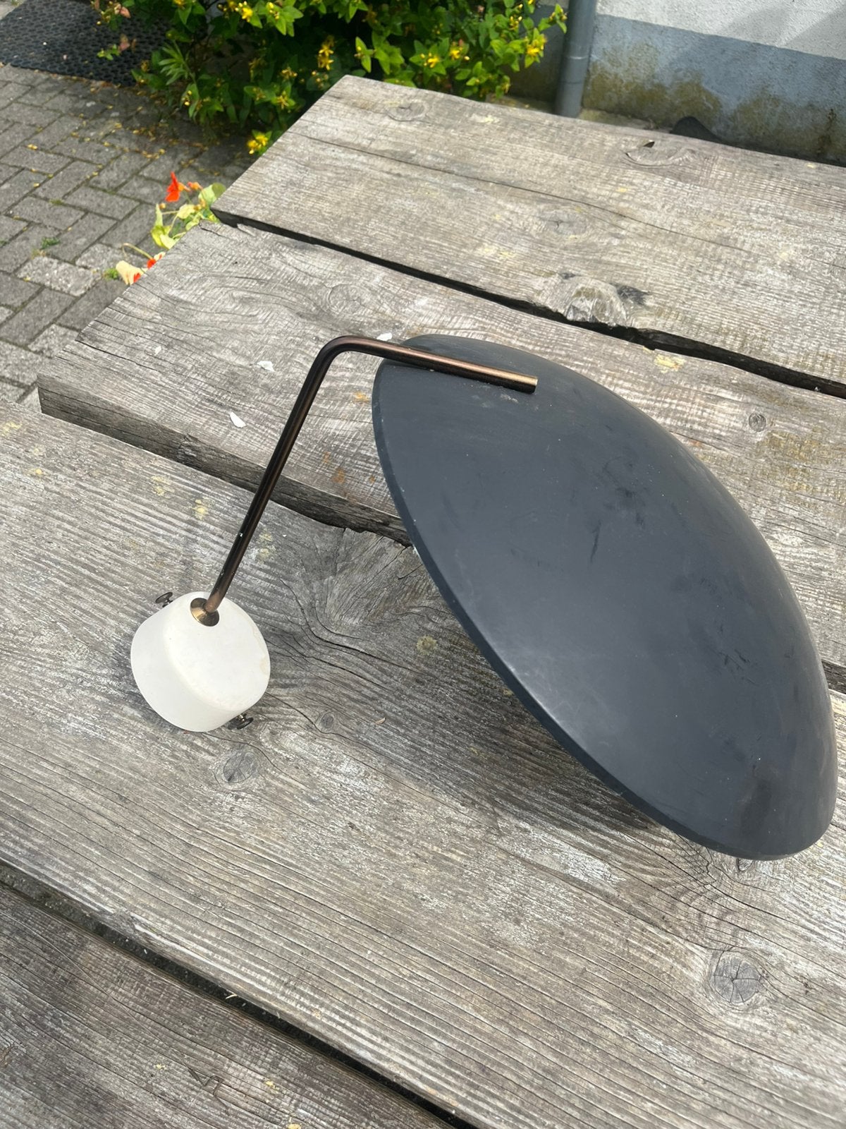 Plafondlamp wand zwart wit model 232 Bruno Gatta Stilnovo, Huis en Inrichting, Ophalen of Verzenden, Gebruikt