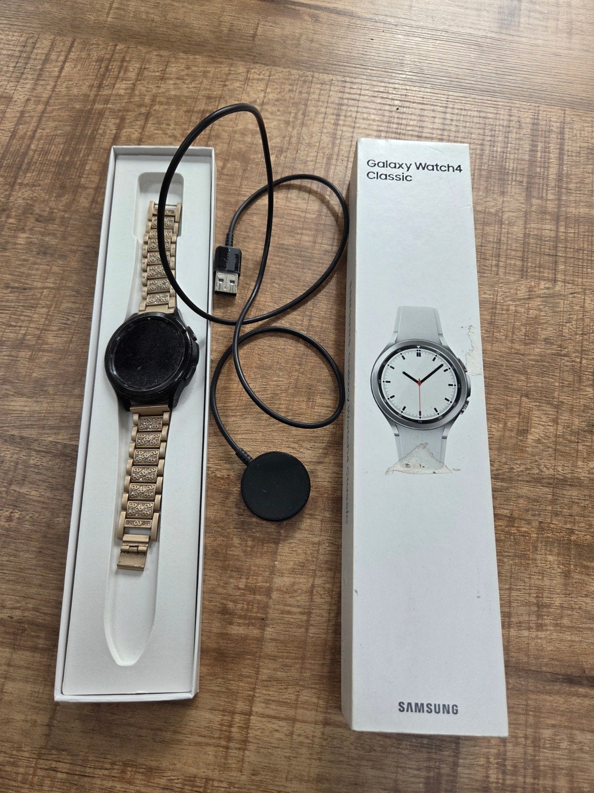galaxy watch 4 classic, Sieraden, Tassen en Uiterlijk, Smartwatches, Zwart, Ophalen of Verzenden, Zo goed als nieuw, Samsung Galaxy watch 4 Classic 46 mm