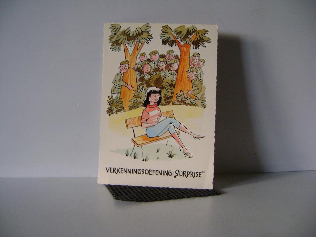 Ansichtkaart Soldatenhumor Verkenningsoefening Surprise, Ophalen of Verzenden, 1960 tot 1980, Ongelopen, Overige thema's