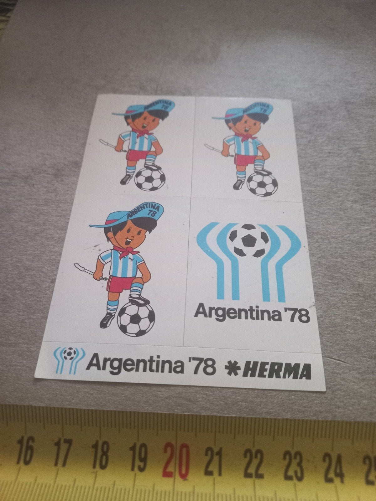 Vintage WK 1978 Argentinië Voetbal Stickers HERMA 33q, Ophalen of Verzenden