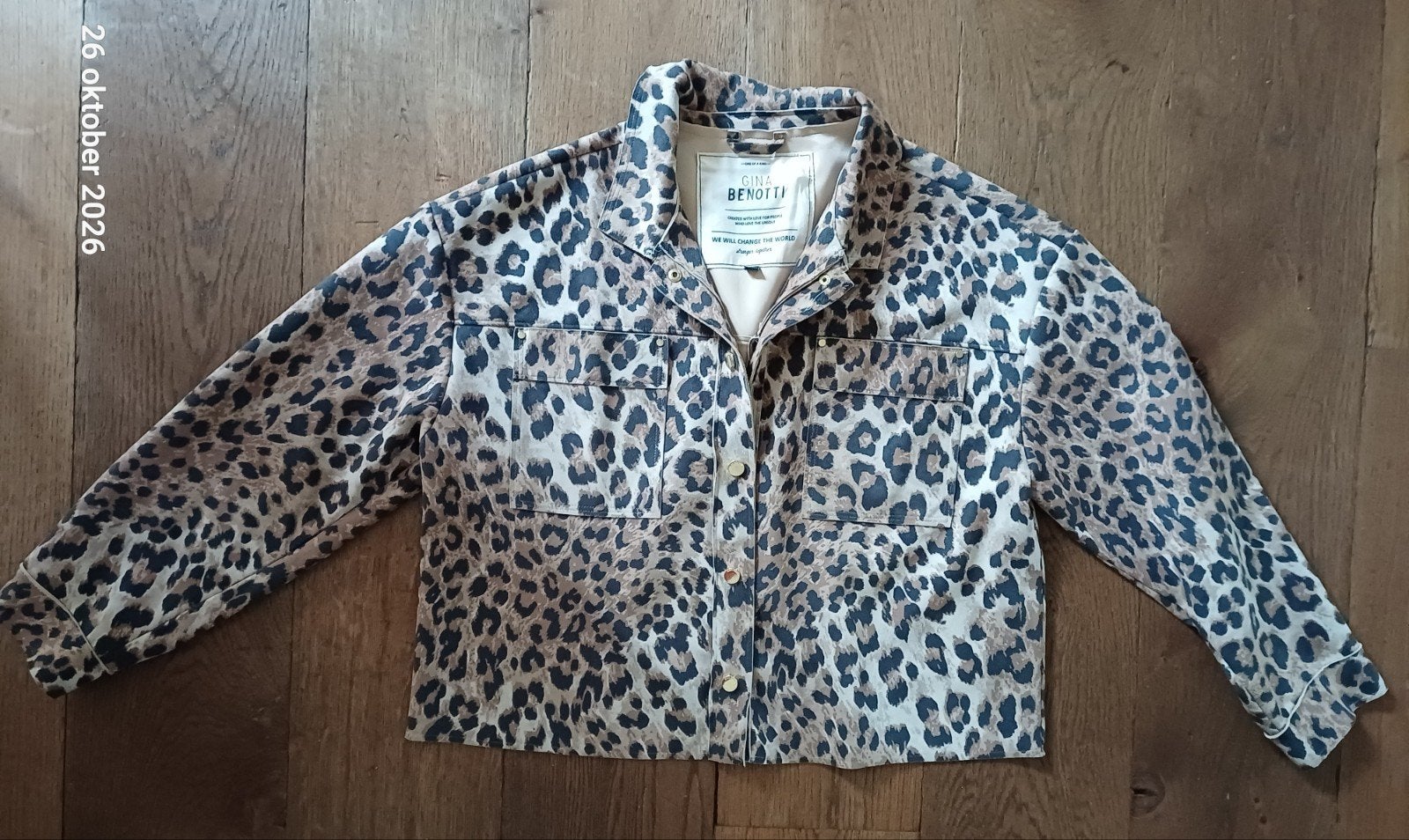 Gina Benotti Luipaardprint Jasje - mt M- ZGAN, Meerkleurig, Zo goed als nieuw, Jasje, Gina Benotti