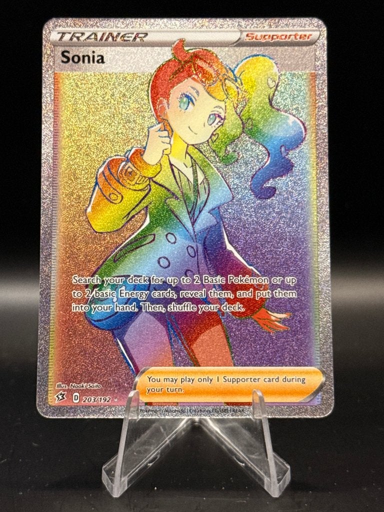 Sonia Rainbow Full Art 203 Engels NM | Pokemon, Ophalen of Verzenden, Nieuw, Losse kaart