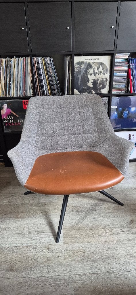 Zuiver Doulton Loungestoel/Fauteuil Vintage Bruin, Ophalen, Gebruikt, 75 tot 100 cm, Minder dan 50 cm