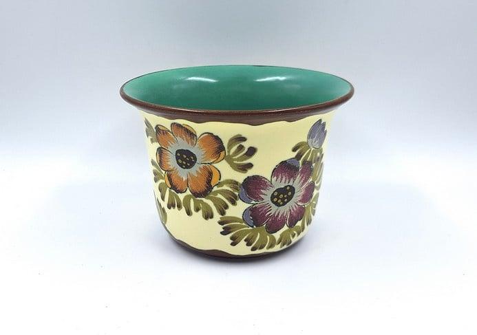 Plateel bloempot, Antiek en Kunst, Antiek | Keramiek en Aardewerk, Verzenden