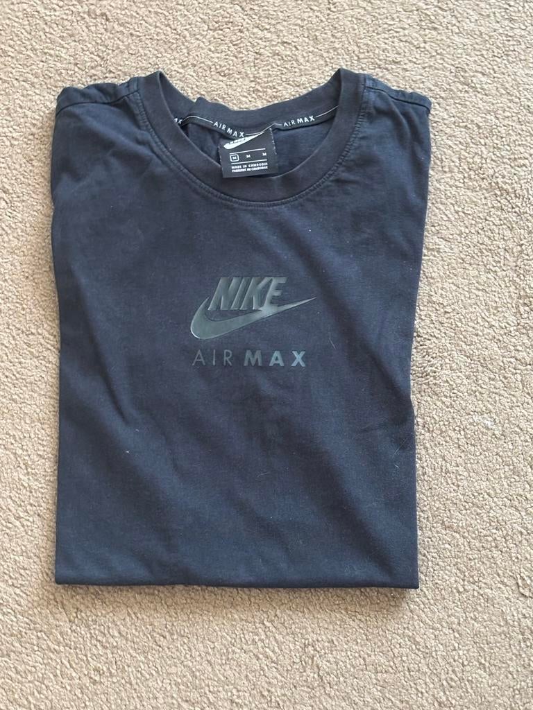 Nike Air Max T-shirt Zwart Maat M, Ophalen of Verzenden, Zo goed als nieuw, Maat 48/50 (M), Zwart