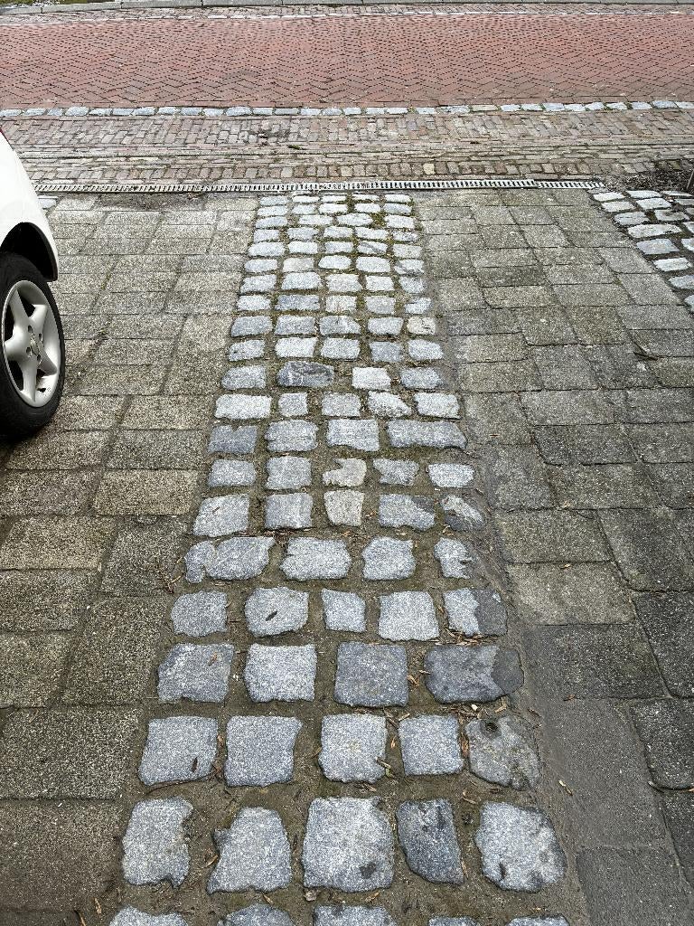 Kasseien, kinderkopjes, basalt, 40-45m2, Tuin en Terras, Grind, Keien en Split, Gebruikt, Kei, Grijs, Basalt, Ophalen