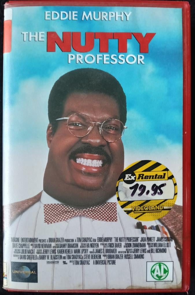 The Nutty Professor ex-rental VHS, Cd's en Dvd's, VHS | Film, Vanaf 16 jaar, Ophalen of Verzenden, Gebruikt, Horror