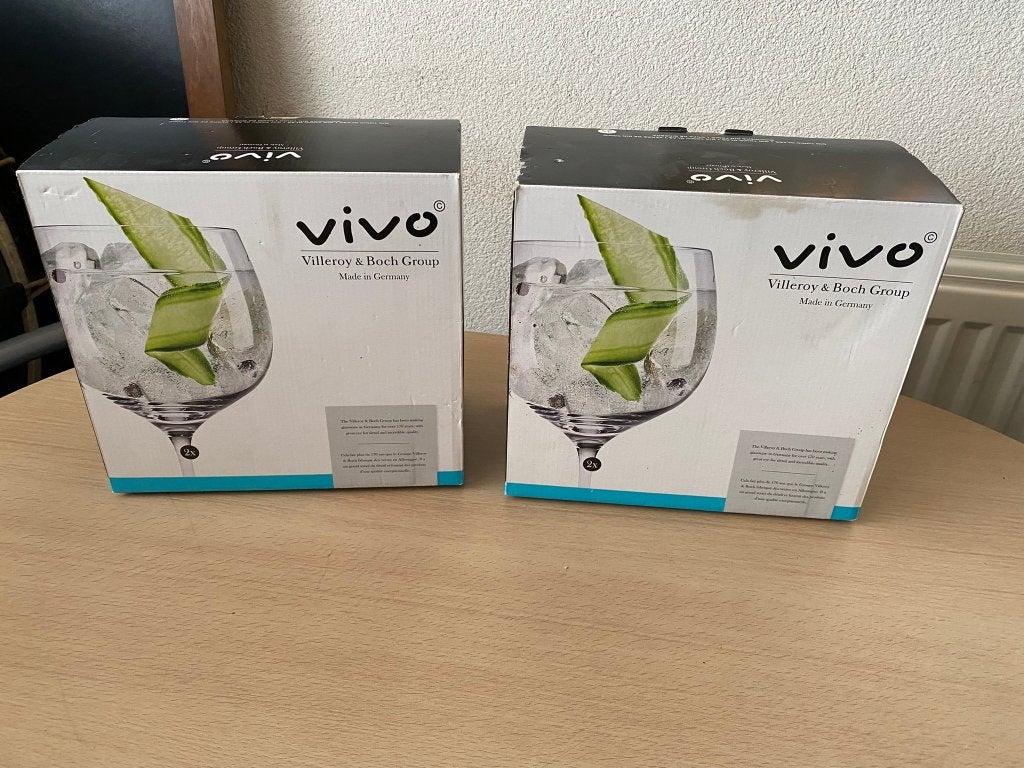 4x Vivo Gin Tonic glazen - Cocktail Villeroy & Boch Group, Ophalen of Verzenden, Zo goed als nieuw, Overige typen