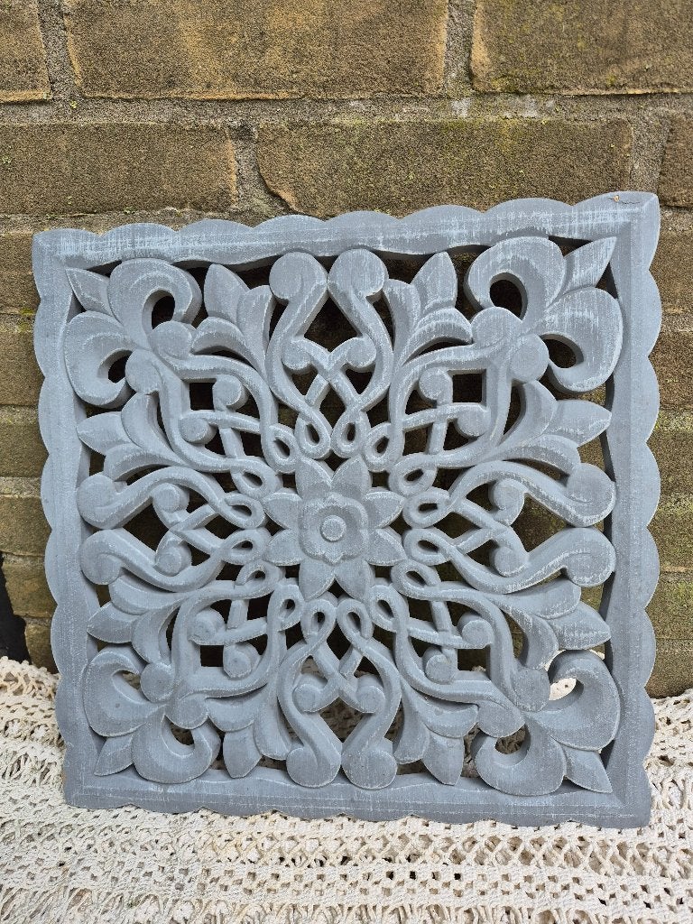 Decoratief Wandpaneel Hout - Grijs, Hout, 37 cm, Ophalen of Verzenden, Zo goed als nieuw