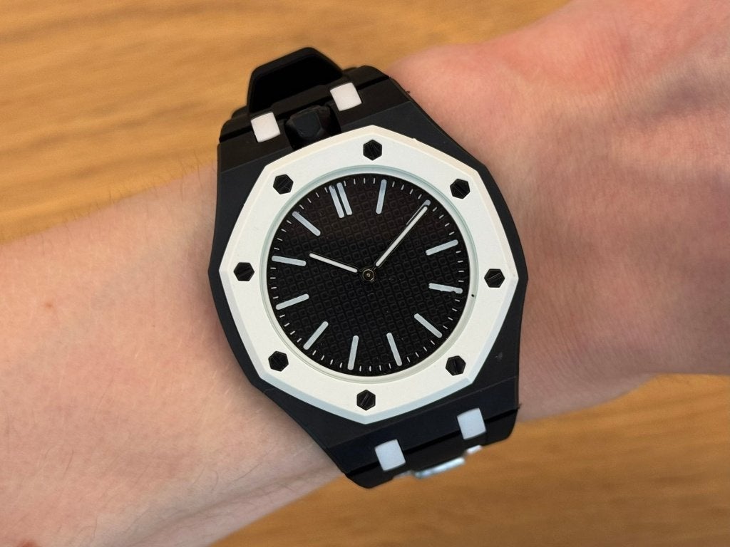 Rubberband Bandje voor AP x Swatch Royal Pop OCHO NEGRO, Ophalen of Verzenden, Nieuw, Zwart, Jongen of Meisje
