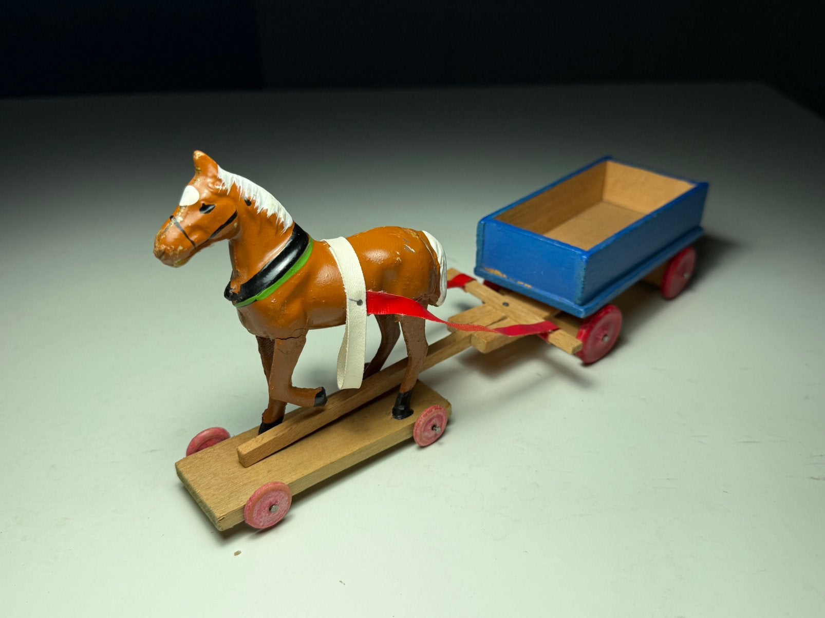 Vintage - Paard met wagen, Verzenden