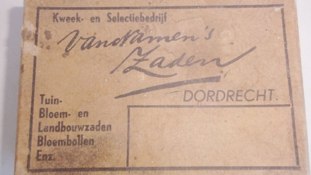 Doosje, van Namen Zaden, zaadhandel Dordrecht 1924, Ophalen of Verzenden