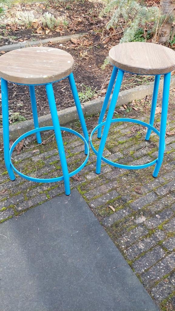 krukken, Tuin en Terras, Tuinstoelen, Gebruikt, Metaal, Ophalen