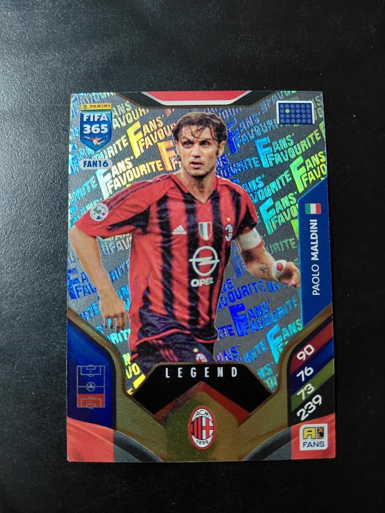 Paolo maldini (ac milan) panini legend, Ophalen of Verzenden, Nieuw, Buitenlandse clubs, Poster, Plaatje of Sticker