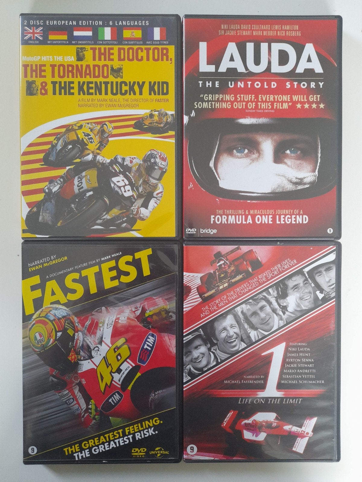 Rossi - Hayden - Lauda - Senna, Verzamelen, Ophalen of Verzenden, Zo goed als nieuw, Formule 1