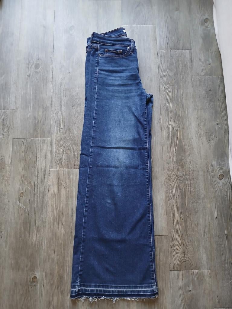 Levi's 318 Shaping Wide Leg Jeans - W27, Blauw, Ophalen of Verzenden, Zo goed als nieuw, W27 (confectie 34) of kleiner