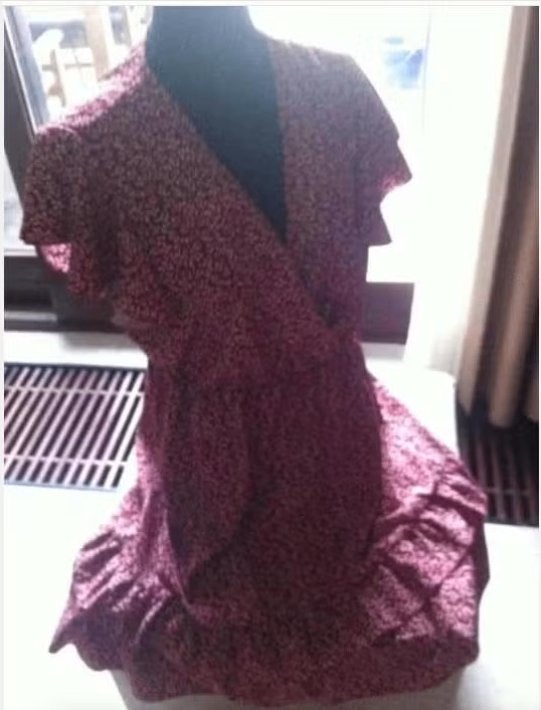 Dames jurkje bordeaux rood mt XL shein., Kleding | Dames, Meerkleurig, Maat 46/48 (XL) of groter, Ophalen of Verzenden, Zo goed als nieuw