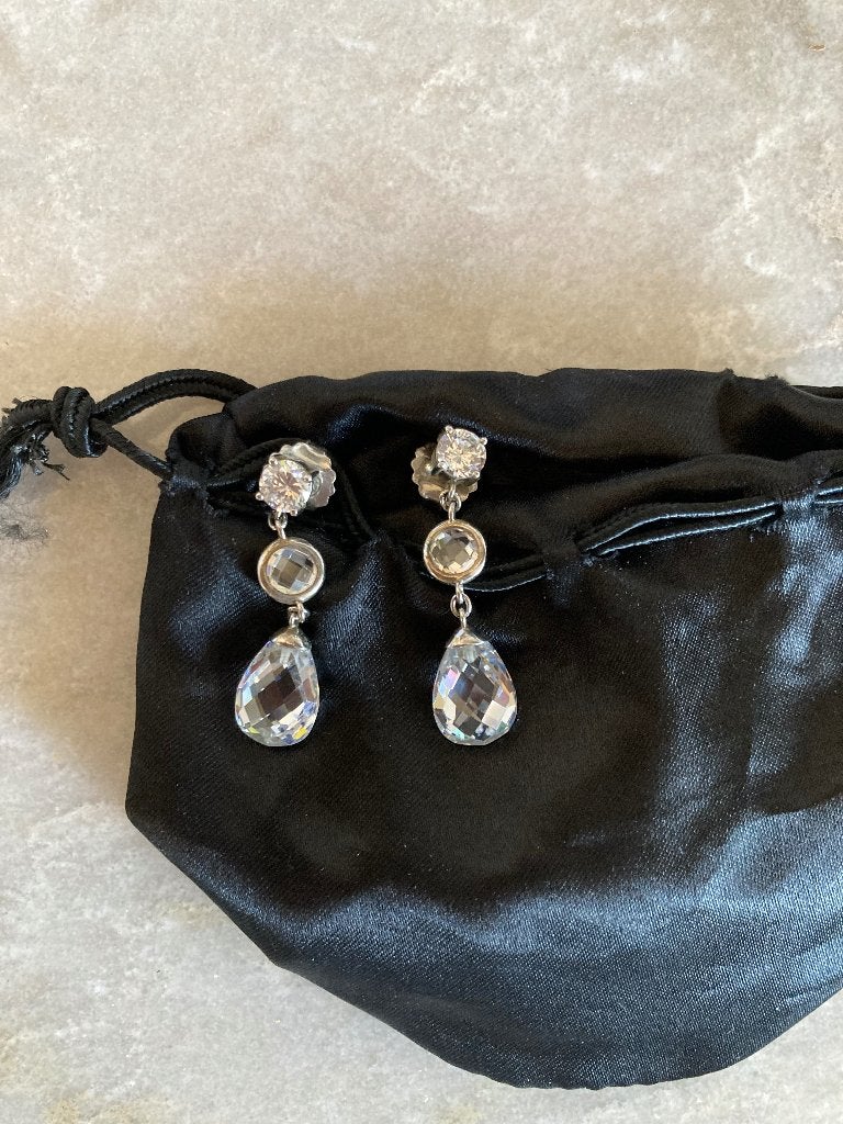 Prachtige Zilveren TI SENTO oorbellen met zirconia, Sieraden, Tassen en Uiterlijk, Hangers, Nieuw, Ophalen of Verzenden, Zilver