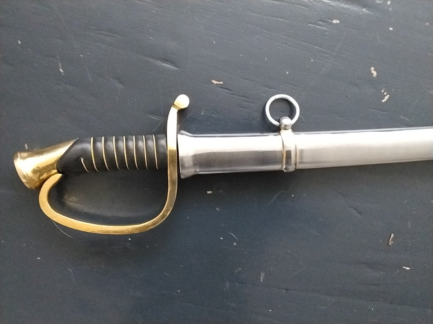 Militair sabel met schede - 95 cm, Ophalen of Verzenden, Overige soorten, Overige gebieden, Zwaard of Sabel